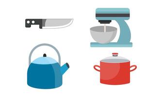 einstellen von Küche Ausrüstung Symbol Logo vektor