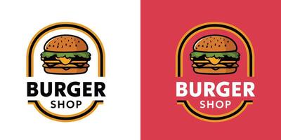 Vektor Burger Geschäft Logo Design