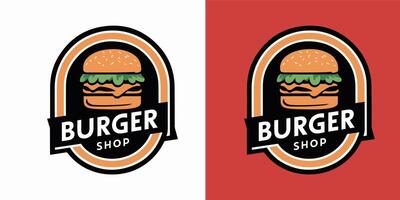 vektor burger affär logotyp design