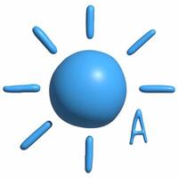 3d Symbol von automatisch Helligkeit auf das Telefon mit das Brief ein vektor