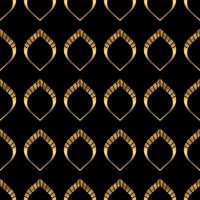 sauber schwarz Gold elegant Kunst Deko Muster Design vektor