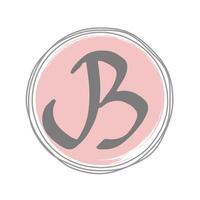 feminin b logotyp mall design vektor