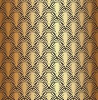 Gold schwarz geometrisch Kunst Deko Muster Design vektor