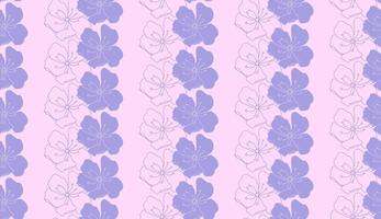 lila Blumen- Muster Hintergrund vektor