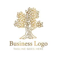 schön elegant Olive Baum Gold Logo vektor