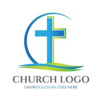 Christian Kirche Logo Design vektor