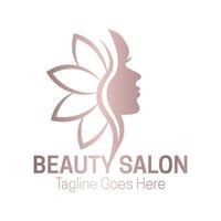 Rose Gold Schönheit Salon Logo Design vektor