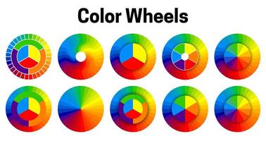 Färg hjul uppsättning förbi de Färg teori vektor