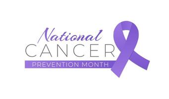 nationell cancer förebyggande månad medvetenhet isolerat logotyp ikon tecken vektor