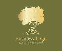 elegant Olive Baum oder Oliven Logo vektor