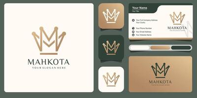 krona logotyp vektor mall illustration design