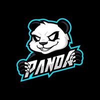 Panda Esport Spielen Logo, Maskottchen Karikatur Logo Vorlage vektor