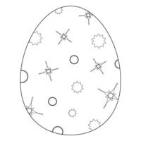 das Ostern Ei ist dekoriert mit Flecken und Muster von anders Formen vektor