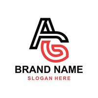 ag Logo Design Vektor Alphabet, nützlich zum Marke, Unternehmen, Alphabet Element, geeignet auf Weiß