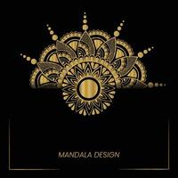 goldenes Mandala-Design vektor