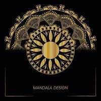 goldenes Mandala-Design vektor
