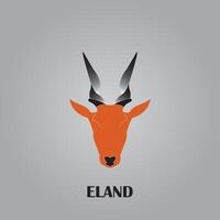 Eland Kopf Logo Design vektor