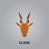 eland huvud logotyp design vektor