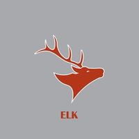 Elch Logo Design mit Horn vektor