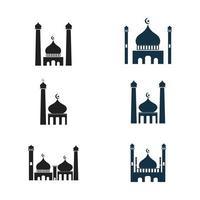 Designvorlage der Moscheeikonenvektorillustration vektor