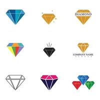 Diamant Logo Vorlage Vektor Icon Illustration Design