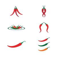 scharfes Chili Vektor Icon Illustration Design