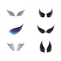 wing logo mall vektor ikon design