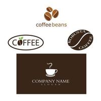 kaffe logotyp mall illustration design vektor