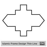 islamisch Rahmen Design dünn Linie vektor