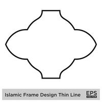 islamisch Rahmen Design dünn Linie vektor