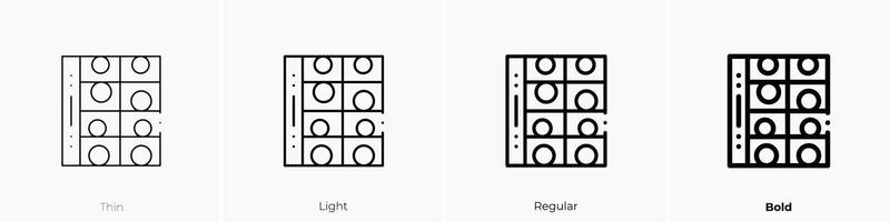 numismatisch Symbol. dünn, Licht, regulär und Fett gedruckt Stil Design isoliert auf Weiß Hintergrund vektor