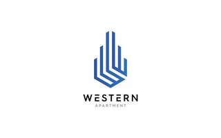 Brief Wohnung modern Logo Vektor