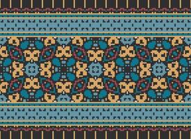 korsa sy. pixel. geometrisk etnisk orientalisk sömlös mönster traditionell bakgrund. aztekisk stil abstrakt vektor illustration. design för textil, ridå, matta, tapet, Kläder, omslag