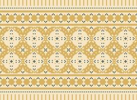 Kreuz Stich. Pixel. geometrisch ethnisch orientalisch nahtlos Muster traditionell Hintergrund. Azteken-Stil abstrakt Vektor Illustration. Design zum Textil, Vorhang, Teppich, Hintergrund, Kleidung, Verpackung