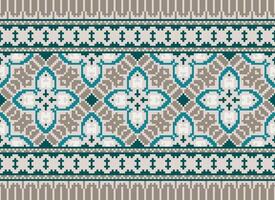 Kreuz Stich. Pixel. geometrisch ethnisch orientalisch nahtlos Muster traditionell Hintergrund. Azteken-Stil abstrakt Vektor Illustration. Design zum Textil, Vorhang, Teppich, Hintergrund, Kleidung, Verpackung