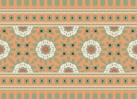 Kreuz Stich. Pixel. geometrisch ethnisch orientalisch nahtlos Muster traditionell Hintergrund. Azteken-Stil abstrakt Vektor Illustration. Design zum Textil, Vorhang, Teppich, Hintergrund, Kleidung, Verpackung