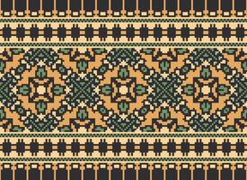 korsa sy. pixel. geometrisk etnisk orientalisk sömlös mönster traditionell bakgrund. aztekisk stil abstrakt vektor illustration. design för textil, ridå, matta, tapet, Kläder, omslag