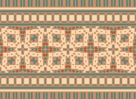 korsa sy. pixel mönster. etnisk mönster. abstrakt konst. design för matta, tapet, Kläder, textil, kudde, ridå, lakan, tabell löpare. mehndi. rushnyk. jord tona. årgång. vektor. vektor