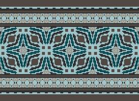 korsa sy. pixel mönster. etnisk mönster. abstrakt konst. design för matta, tapet, Kläder, textil, kudde, ridå, lakan, tabell löpare. mehndi. rushnyk. jord tona. årgång. vektor. vektor