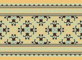 blommig korsa sy broderi.geometrisk etnisk orientalisk sömlös mönster traditionell background.aztec stil abstrakt vektor illustration.design för textur, tyg, kläder, inslagning, dekoration, tryck.