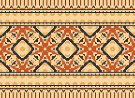 blommig korsa sy broderi.geometrisk etnisk orientalisk sömlös mönster traditionell background.aztec stil abstrakt vektor illustration.design för textur, tyg, kläder, inslagning, dekoration, tryck.