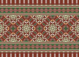 blommig korsa sy broderi.geometrisk etnisk orientalisk sömlös mönster traditionell background.aztec stil abstrakt vektor illustration.design för textur, tyg, kläder, inslagning, dekoration, tryck.