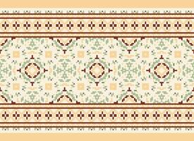 blommig korsa sy broderi.geometrisk etnisk orientalisk sömlös mönster traditionell background.aztec stil abstrakt vektor illustration.design för textur, tyg, kläder, inslagning, dekoration, tryck.