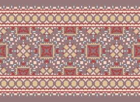 blommig korsa sy broderi.geometrisk etnisk orientalisk sömlös mönster traditionell background.aztec stil abstrakt vektor illustration.design för textur, tyg, kläder, inslagning, dekoration, tryck.