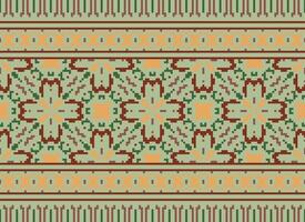 blommig korsa sy broderi.geometrisk etnisk orientalisk sömlös mönster traditionell background.aztec stil abstrakt vektor illustration.design för textur, tyg, kläder, inslagning, dekoration, tryck.