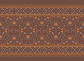 Blumen- Kreuz Stich stickerei.geometrisch ethnisch orientalisch nahtlos Muster traditionell Hintergrund.aztec Stil abstrakt Vektor illustration.design zum Textur, Stoff, Kleidung, Verpackung, Dekoration, Druck.