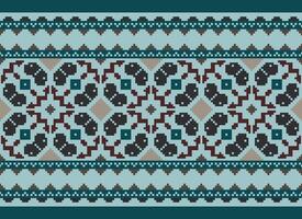 blommig korsa sy broderi.geometrisk etnisk orientalisk sömlös mönster traditionell background.aztec stil abstrakt vektor illustration.design för textur, tyg, kläder, inslagning, dekoration, tryck.