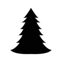 jul träd, xmas träd, svart vektor isolerat på vit bakgrund, vinter- Semester symboler. vektor eps 10