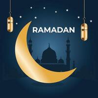 ramadan baner illustration social media posta design vektor