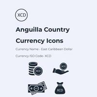 Anguilla Land Währung Symbol einstellen vektor